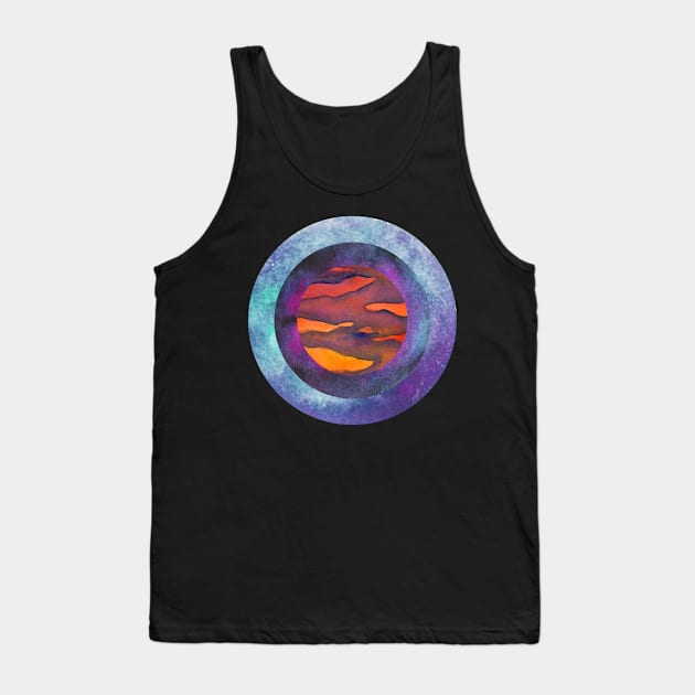 Space Rings Galaxy Mystery Tank Top by LaurelBDesigns